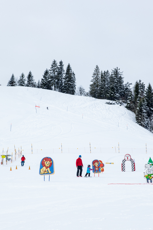 The Kinderland at Hochstuckli is a great place for young kids to learn to ski.