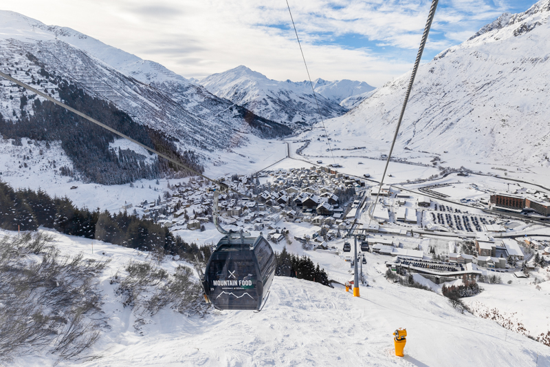 Looking down over the town of Andermatt.
