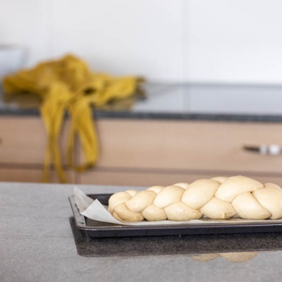 Braided Zopf ready to bake