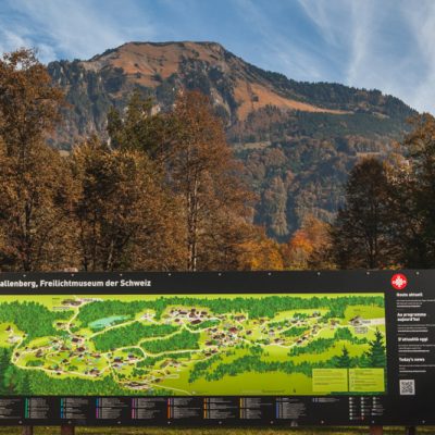 A map of the open air museum Ballenberg in Switzerland