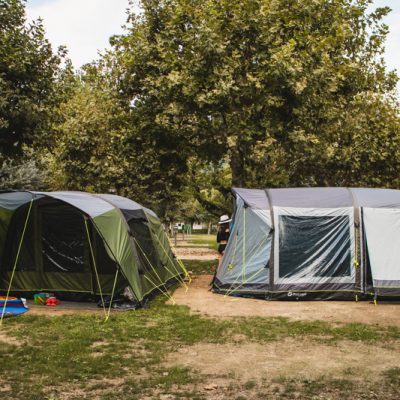 Camping pitches at Isolino Campground