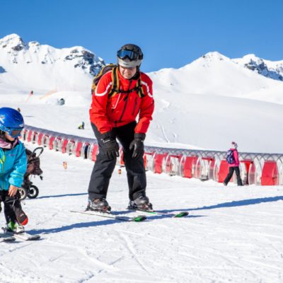 The beginning ski area in Scuol - Swiss Family Travel