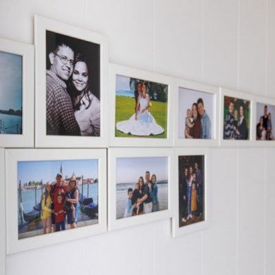 Make a chronological family photo display
